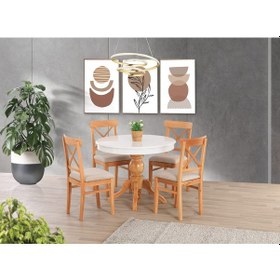 Resim Beyaz Alaçatı Sandalye Soft-03 100 100+30 Fiskos Açılır Lake Masa Takımı Beyaz 