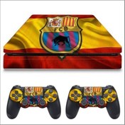 Resim Kt Decoration Barcelona Ispanya Bayrağı Playstation 4 Slim Kasa Sticker Kaplama 