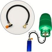 Resim 1 set Gaz sulama adaptörü sızdırmaz kauçuk gaz hortumu silindir doldurma tankı bağlantı aksesuarları valf kauçuk hortum Rusya, Almanya ve Doğu Avrupa entegre şişirme valfi 