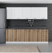 Resim Minar 250 Cm Mutfak Dolabı Beyaz Dore 250-D2 Beyaz 