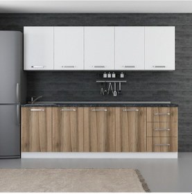 Resim Minar 250 Cm Mutfak Dolabı Beyaz Dore 250-D2 Beyaz 