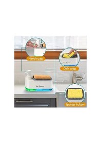 Resim Çift Hazneli Sıvı Sabunluk Ve Süngerlik Hazneli 