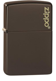 Resim Zippo Çakmak Kahverengi Logolu 