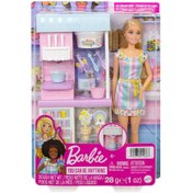Resim HCN46 Barbie Dondurma Dükkanı Oyun Seti, Barbie Ben Büyüyünce 