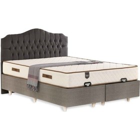 Resim Çift Kişilik Basic Plus Baza 8 Mm Mdf +akasya Yatak + Prenses Seti Yatak Baza Başlık - 140 X 200 Cm 150x200 