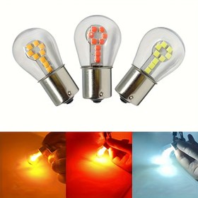 Resim 2 Adet AILEO 1156 BA15S P21W LED Fener Araba Fren ve Stop Lambası, 18SMD 3030 Çipli, Sinyal Lambası Süper Parlak, 12V 