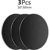 Resim GongtuShop 3 Adet Siyah 30X30 Tarzı Pcs Manyetik Metal Plaka Araç Telefonu Tutacağı Evrensel Demir Levha Disk Etiket Montajı Cep Telefonu Mıknatıs Standı IPhone Için (Yurt Dışından) 