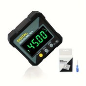 Resim Hassas Dijital Açı Ölçer & Arka Işıklı Manyetik Açı Ölçer - Çift Ölçek 450°C/90°R, ±0.2° Doğruluk, Ahşap İşleri & Makine için - Hafif, Kolay Okunur LCD, Otomatik Tutma & Ters Çevirme, Tornavida Dahil, CE/RoHS Sertifikalı 