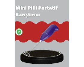 Resim TKÇ Frappe ve Cappuccino Maker - Taşınabilir Pilli Köpürtücü Mikser 