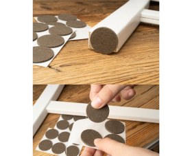 Resim Hamadex 50 mm Yapışkanlı Keçe 8’li Paket | Mobilya Ayağı Koruyucu – Masa, Sandalye, Sehpa, Parke Zemin Için Kaydırmaz ve Çizilme Önleyici 