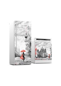 Resim Buzdolabı Ve Bulaşık Makinası Beyaz Eşya Sticker Kaplama Berlin Yağlıboya 