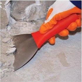 Resim Skygo Plastik Saplı Metal Spatula Sıva Duvar Macun Boya Kazıma Ispatulası 10 cm Takılabilir Sap 