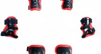 Resim Tex 961 Paten ve Bisiklet Dizlik - Dirseklik Set ( Kırmızı ) 