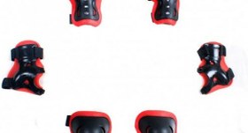 Resim Tex 961 Paten ve Bisiklet Dizlik - Dirseklik Set ( Kırmızı ) 