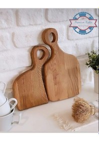 Resim Doğal Ahşap Kesme Tahtası Premium Kalite Sevgili Model Sunum Tahtası Ahşap 