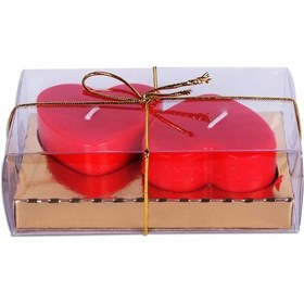 Resim Kalpli Mum 2 Li Set Kutu 