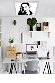 Resim Gökyüzü Panel Eminem Genç Odası Led Avize- 54w Aydınlatma-60x60 -beyaz Işık-yeni Tasarım 