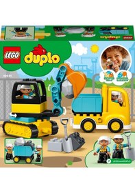 Resim LEGO® DUPLO Town Kamyon ve Paletli Kazıcı 10931 - 2 Yaş & Üzeri Çocuklar için Eğitici Oyuncak Yapım Seti (20 Parça) 