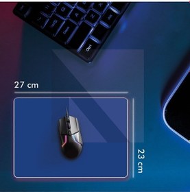 Resim MP05 - 27x23 Medium Mavi Gaming Mousepad Ev, Ofis, Oyun 