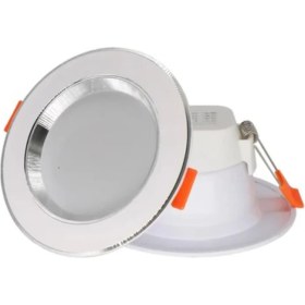 Resim ŞANLED 5W 3 Renkli(Beyaz,Günışığı,Amber)Beyaz Krom Kasa Led Spot Lamba- 4 ADETTİR 
