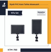 Resim DamgaMarket Siyah Pvc Fiyat Etiketleri Silinebilir,yeniden Yazılabilir,ayarlanabilir Mandallı Pvc Levha,8cmx12cm 