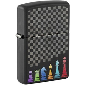 Resim Zippo Çakmak 48662 Chess Pieces Design 