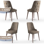 Resim Canisa Concept Enoa Serisi , 4 Adet Sandalye, Ceviz Gürgen Ayak 