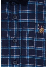Resim U.s. Polo Assn. Erkek Çocuk İndigo Gömlek Desenli 50316674-vr028 İndigo 