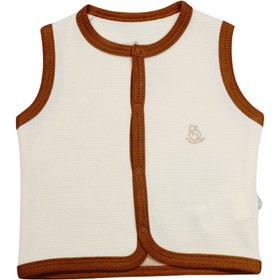 Resim Bistyle Organik Yelek Waffle Natural Style - Bej-Kahverengi / 3-6 Ay 