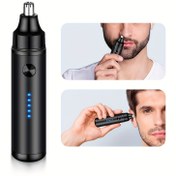 Resim GERTZY Ağrısız Elektrikli Burun Tüyü Düzeltici - Sessiz, USB Şarj Edilebilir Paslanmaz Çelik Bıçaklarla Erkekler & Kadınlar İçin, Kolay Temizlenir 