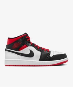 Resim Nike Air Jordan 1 Mid Gym Red Black White Erkek Sneaker 