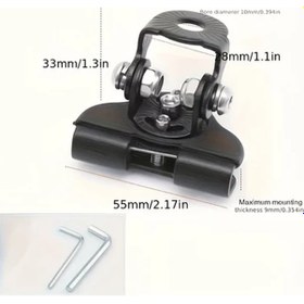 Resim Hightower Siyah Evrensel Araç Kaputu Spot Braketi - Dayanıklı Demir, Ayarlanabilir Işık Rafı 