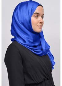 Resim Altobeh Janjan Şık Parlak Saten Dokulu Kadın Tesettür Abiye Şifon Şal - Saks 