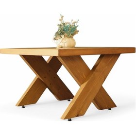 Resim Neiwel Hamra Doğal Ahşap Ofis Sehpa-50-50 Açık Ceviz 