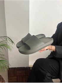 Resim Behtah Kundura Unisex Yezyy Slied Ortopedik Rahat Kaymaz Taban Plaj Deniz Havuz Bahçe Günlük Terlik 
