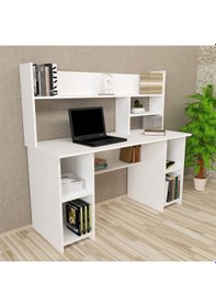 Resim Kalenderdekor1 Kalender Dekor Jimmy-Twins 145 Cm Çalışma Masası Jm01 Beyaz 