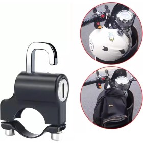 Resim Sunup SN-24295 22-26MM Ayarlanabilir Anahtarlı Universal Motosiklet Kask Kilidi 