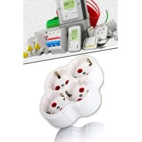 Resim Fetih 101-04 4 Lü Topraklı Fiş-Priz ( Model) 1410 