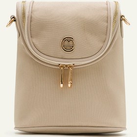 Resim Lara Bej Kumaş Bebek Çantası 