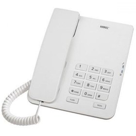 Resim KAREL Tm140 Beyaz Analog Masa Üstü Kablolu Telefon 