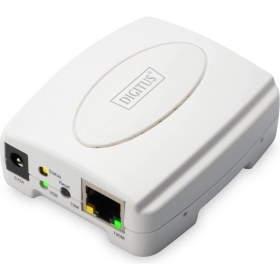 Resim Digitus 1 port Fast Ethernet Print Server, 1 x USB 2.0 port, 1 x RJ45&lt;br&gt;Digitus USB Print Server, 1-Port 1x RJ45, 1x USB A, USB 2.0 