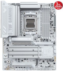 Resim Asus Tuf Gamıng X870-pro Wıfı7 W Neo Ddr5 Hdmı-dp Typec Pcıe 5.0 Am5 Atx Beyaz 
