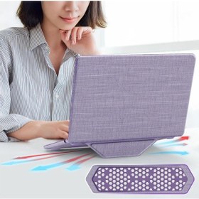 Resim Apple Macbook Uyumlu Air 13.6 Macbook Uyumlu Kumaş Kapak - Mor Çok Renkli 
