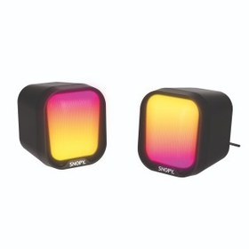 Resim SNOPY SN-87U, 4W, 1+1, Masaüstü, USB, RGB Aydınlatma, Siyah Kasa, Speaker 