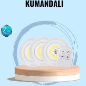 Resim Ev Ofis Kamp Için Uygun Uzaktan Kumandalı Yapışkanlı Kablosuz LED Spot Lambalar 