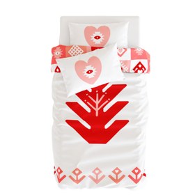 Resim Rumiya Çift Taraflı Pamuk Saten Çok Renkli Çocuk Nevresim Seti 140x200cm 