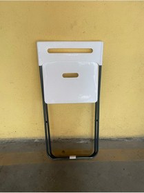 Resim Safir Serisi - Mutfak Bahçe Kamp Sandalyesi Katlanabilir Siyah Beyaz 