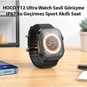 Resim Hoco Y12 Ultra Watch Sesli Görüşme Ip67 Su Geçirmez Sport Akıllı Saat- 5775 