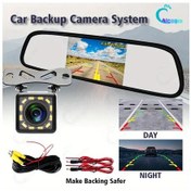 Resim Dashanshop Chıcoque Araç Geri Görüş Kamerası 4 3inhs 12led Xfk 4 3 İnç Ekran 12 Led Gece Görüşü Sedan Pickup Suv 