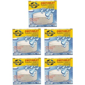 Resim Saban 5 Adet 2x500Gr - NATUREL - Nem Alıcı Rutubet Giderici Yedek Tablet 